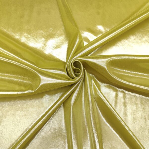 Tessuto Jersey spalmato lime - argento