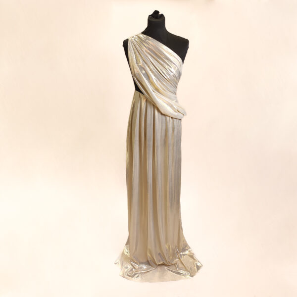 Tessuto Jersey spalmato oro