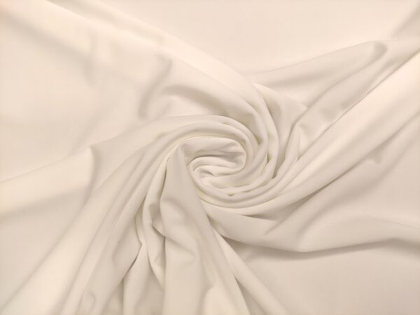 Tessuto Jersey leggero in tinta unita bianco seta