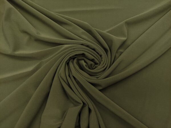 Tessuto Jersey leggero in tinta unita verde militare