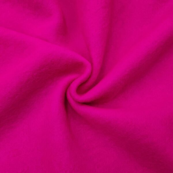 Taglio di Tessuto Lana Cotta tinta unita fucsia fluo