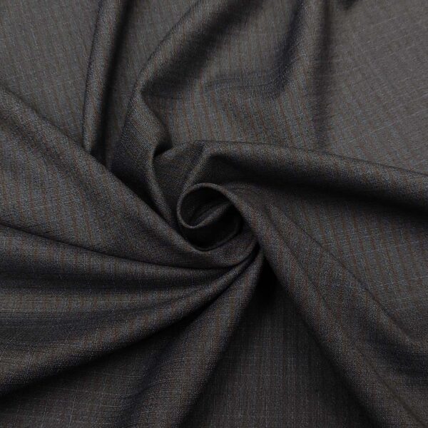 Tessuto Lana fredda elasticizzato motivo quadri blu - marrone