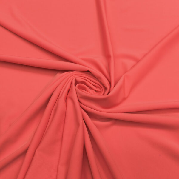 Tessuto Lycra tinta unita corallo