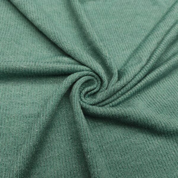 Tessuto maglia a coste tinta unita salvia