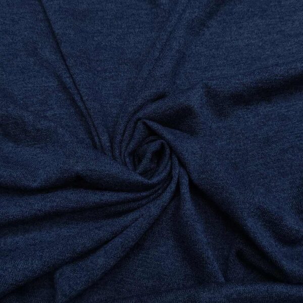 Tessuto Maglia Mano Lana Angoretta in tinta unita blu jeans