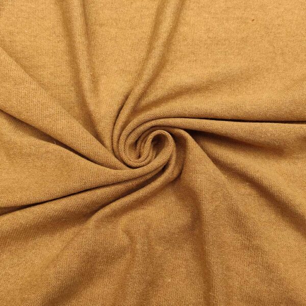 Tessuto Maglia Mano Lana Angoretta in tinta unita cammello