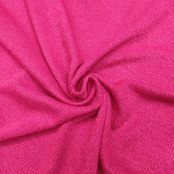 Tessuto Maglia Mano Lana Angoretta in tinta unita fucsia