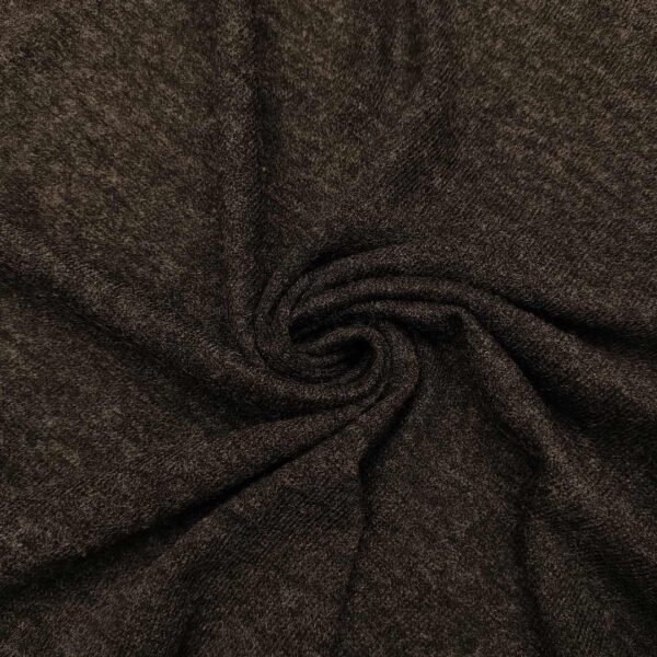 Tessuto Maglia Mano Lana Angoretta in tinta unita grigio scuro