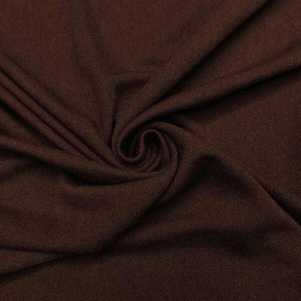Tessuto Maglia Mano Lana Angoretta in tinta unita marrone
