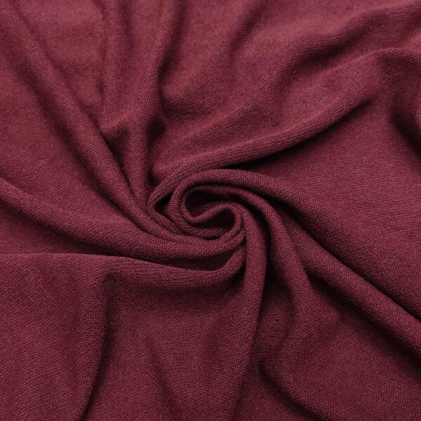 Tessuto Maglia Mano Lana Angoretta in tinta unita porpora