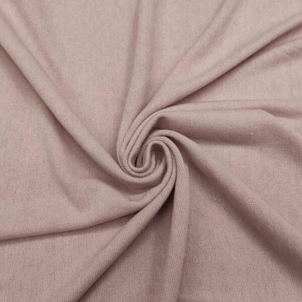 Tessuto Maglia Mano Lana Angoretta in tinta unita rosa cipria