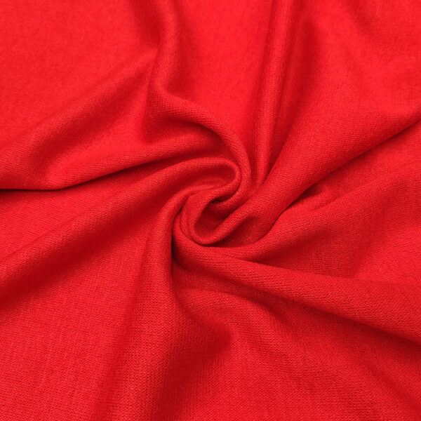 Tessuto Maglia Mano Lana in tinta unita rosso