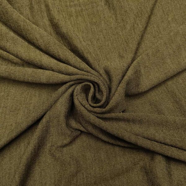 Tessuto Maglia Mano Lana Angoretta in tinta unita verde militare