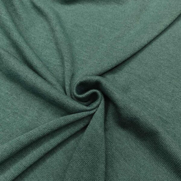 Tessuto Maglia Mano Lana Angoretta in tinta unita verde pavone