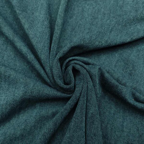 Tessuto Maglia Mano Lana Angoretta in tinta unita verde petrolio