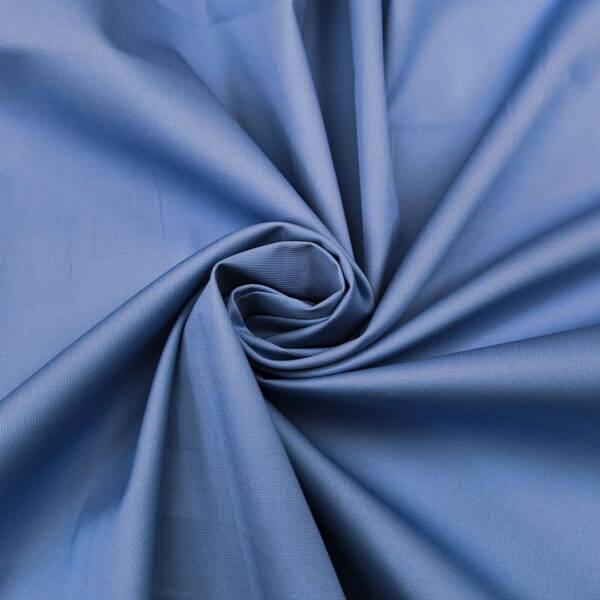 Tessuto Millerighe di cotone elasticizzato tinta unita celeste scuro