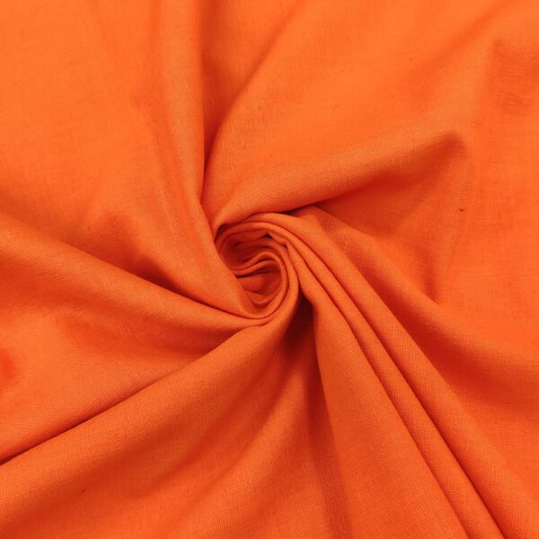 Tessuto Misto Lino in tinta unita arancione