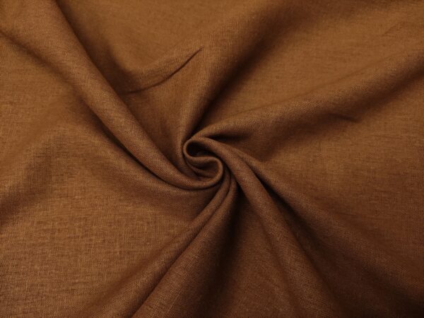 Tessuto Misto Lino in tinta unita tabacco