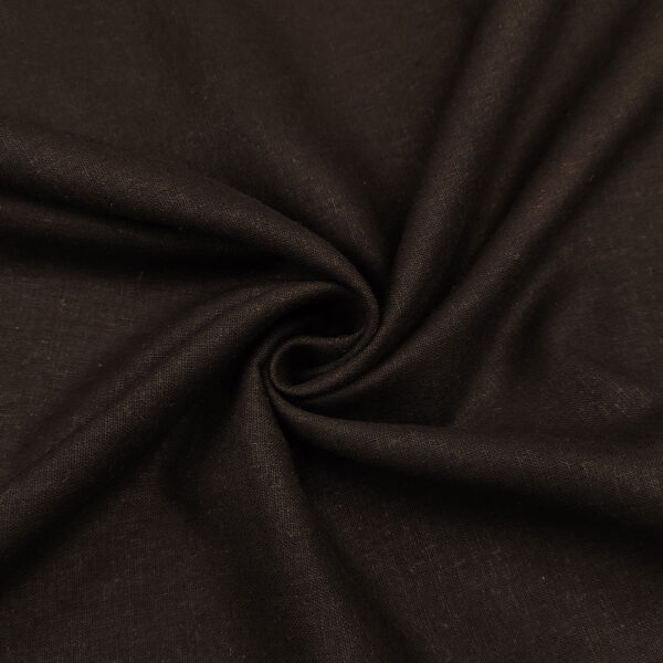 Tessuto Misto Lino in tinta unita nero