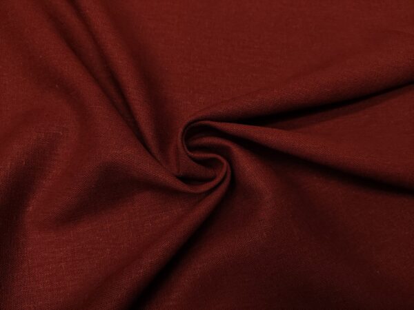 Tessuto Misto Lino in tinta unita ruggine