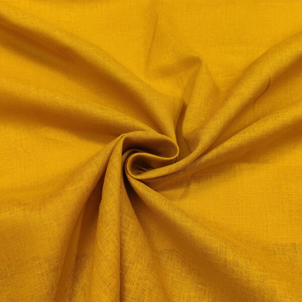 Tessuto Misto Lino in tinta unita senape