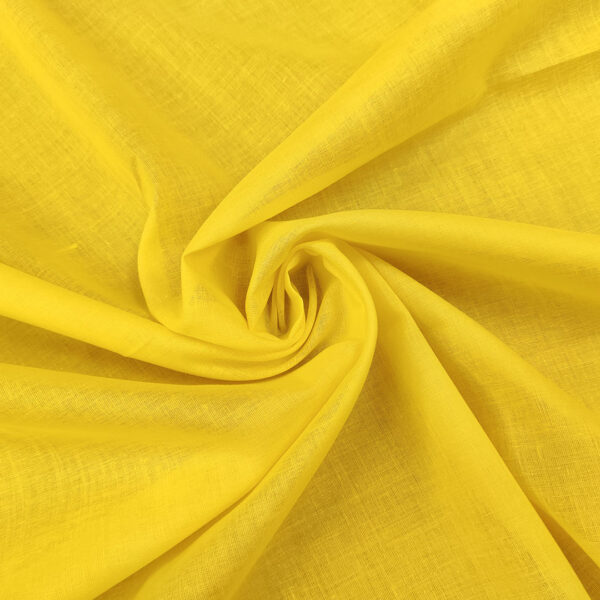 Tessuto Mussola di Cotone tinta unita giallo