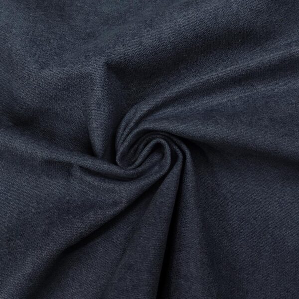 Tessuto per rivestimenti Nabuk idrorepellente effetto scamosciato tinta unita blu