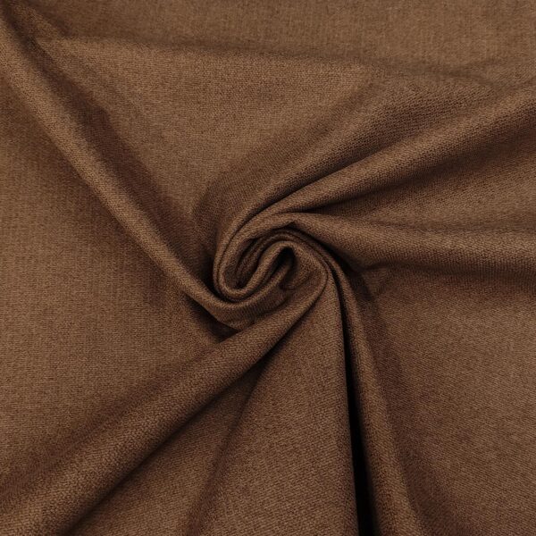 Tessuto per rivestimenti Nabuk idrorepellente effetto scamosciato tinta unita cioccolato