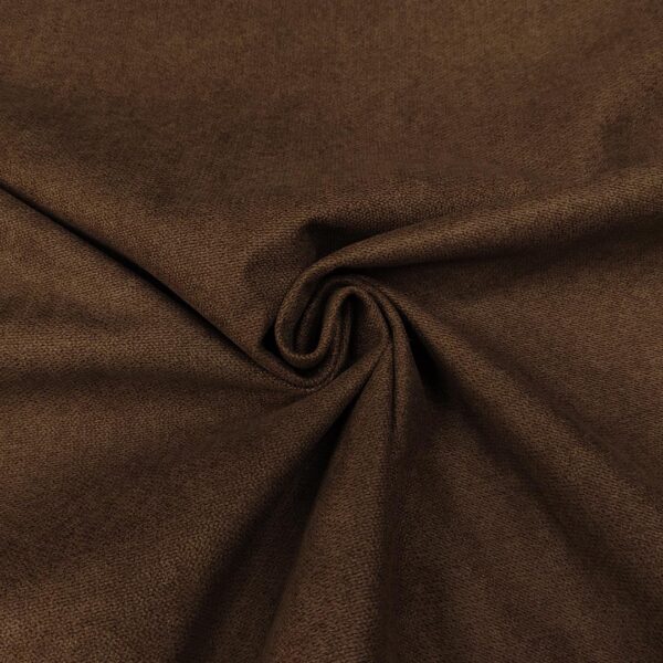Tessuto per rivestimenti Nabuk idrorepellente effetto scamosciato tinta unita testa di moro