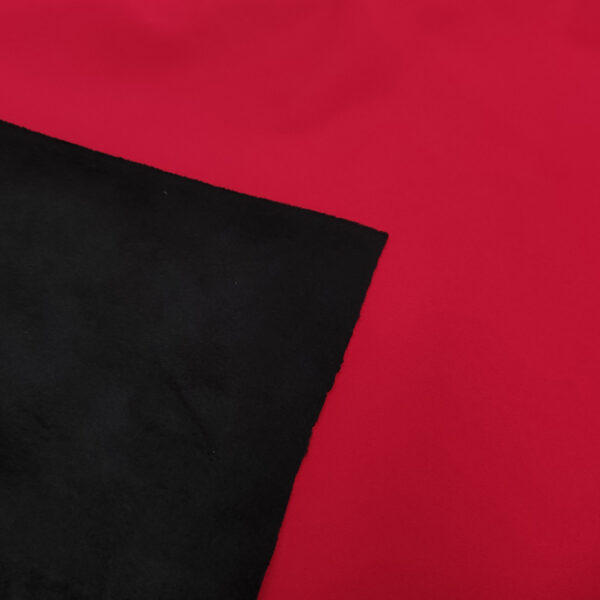 Tessuto Neoprene doppiato rosso - nero