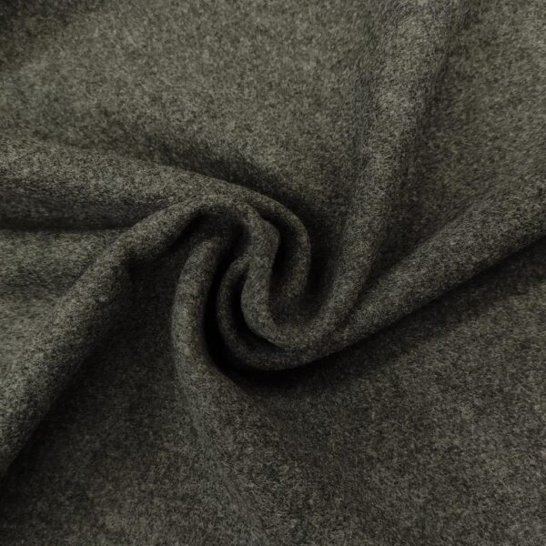 Tessuto per cappotto Panno a maglia tinta unita grigio