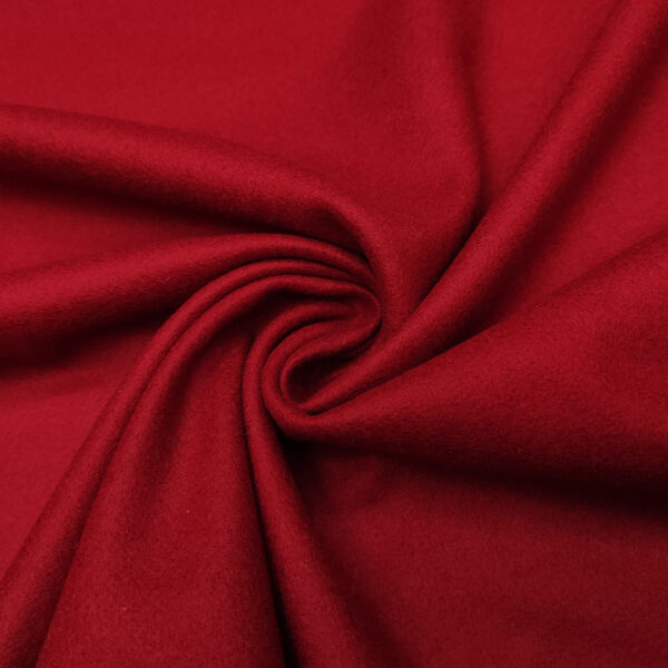 Tessuto per cappotto Panno a maglia tinta unita rosso scuro
