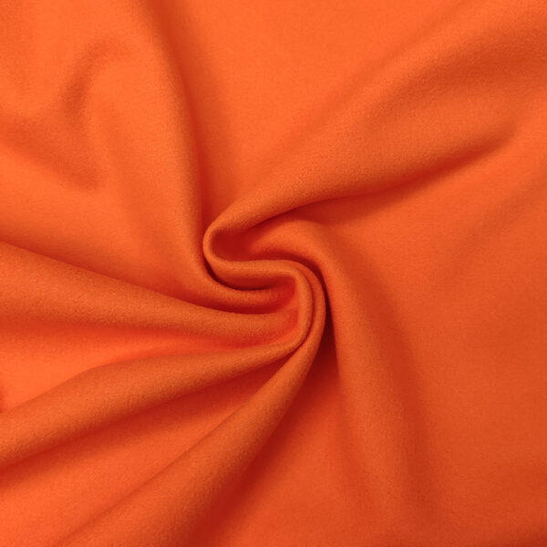 Tessuto per cappotto Panno a maglia tinta unita arancio fluo