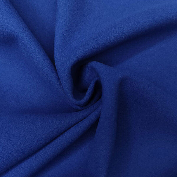 Tessuto per cappotto Panno a maglia tinta unita blu elettrico