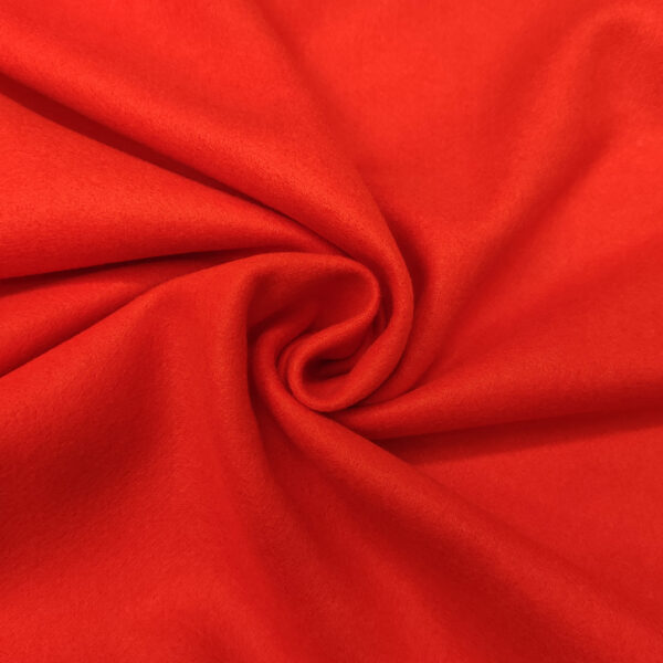 Tessuto per cappotto Panno a maglia tinta unita corallo