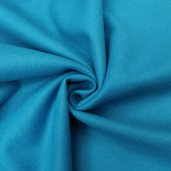 Tessuto per cappotto Panno a maglia tinta unita turchese