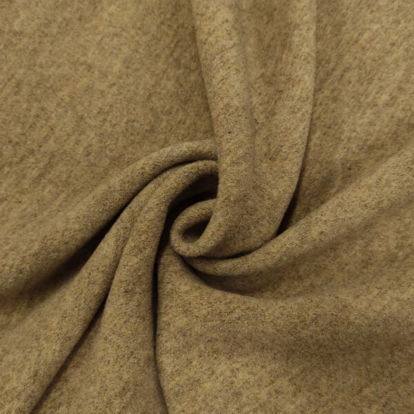 Tessuto per cappotto  Panno tinta unita beige melange