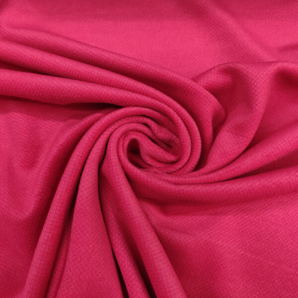 Tessuto per cappotto mano cashmere tinta unita fucsia