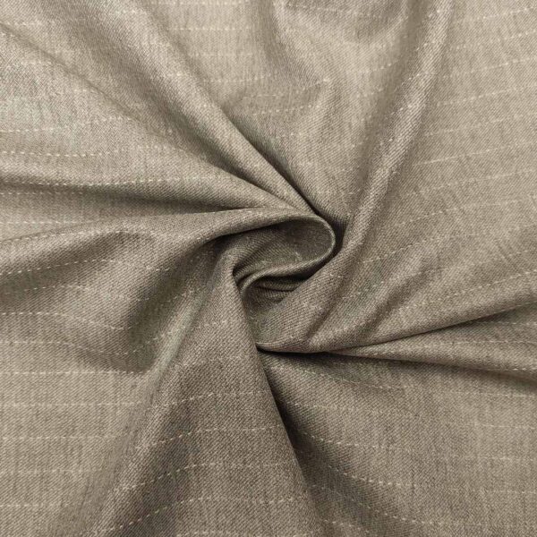 Tessuto pettinato motivo gessato grigio - bianco