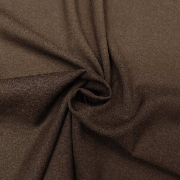 Tessuto Pettinato elasticizzato tinta unita marrone