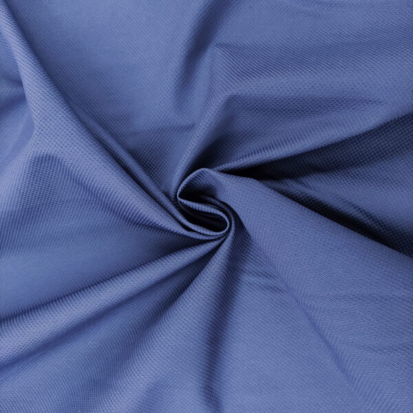 Tessuto piquet di cotone elasticizzato tinta unita blu navy