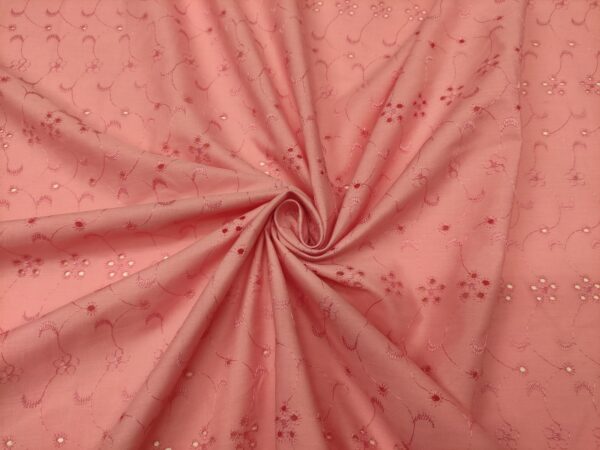 Tessuto Sangallo in tinta unita rosa