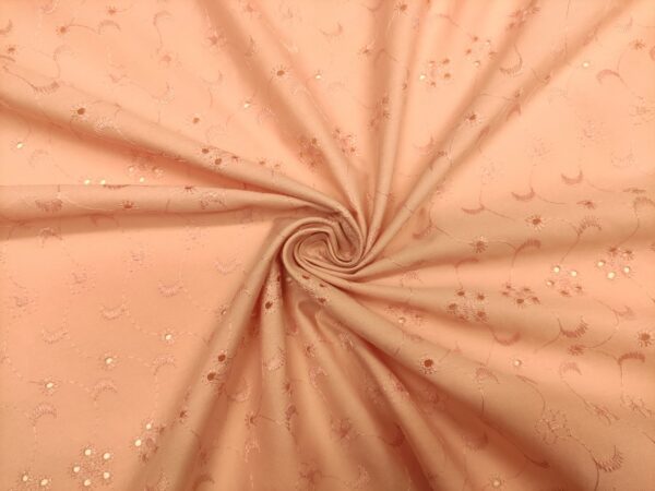 Tessuto Sangallo in tinta unita rosa salmone