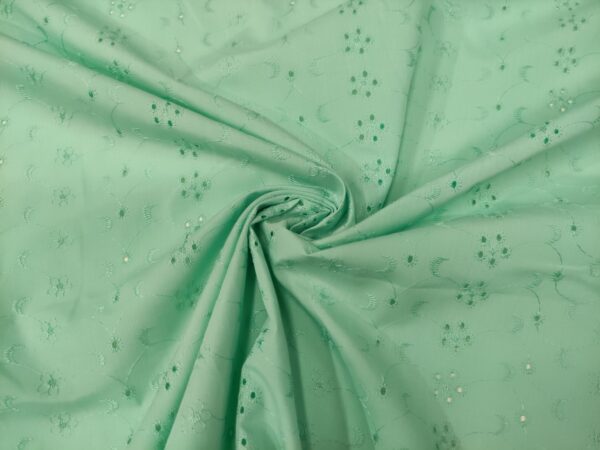 Tessuto Sangallo in tinta unita verde tiffany