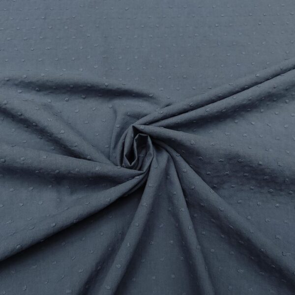 Tessuto Plumetis puro cotone tinta unita avio