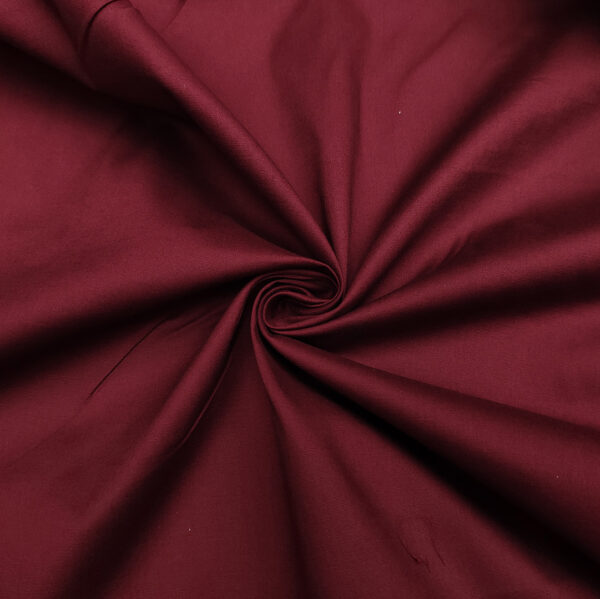 Tessuto Popeline di cotone in tinta unita bordeaux