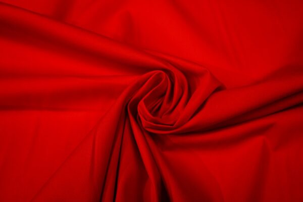 Tessuto Popeline di cotone in tinta unita rosso