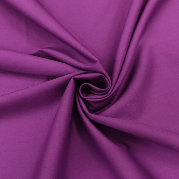 Tessuto Popeline di cotone in tinta unita viola