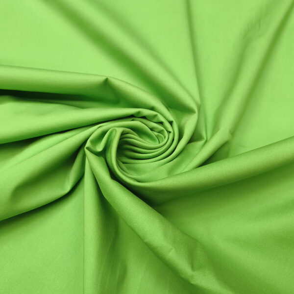 Tessuto Popeline di cotone in tinta unita verde acido