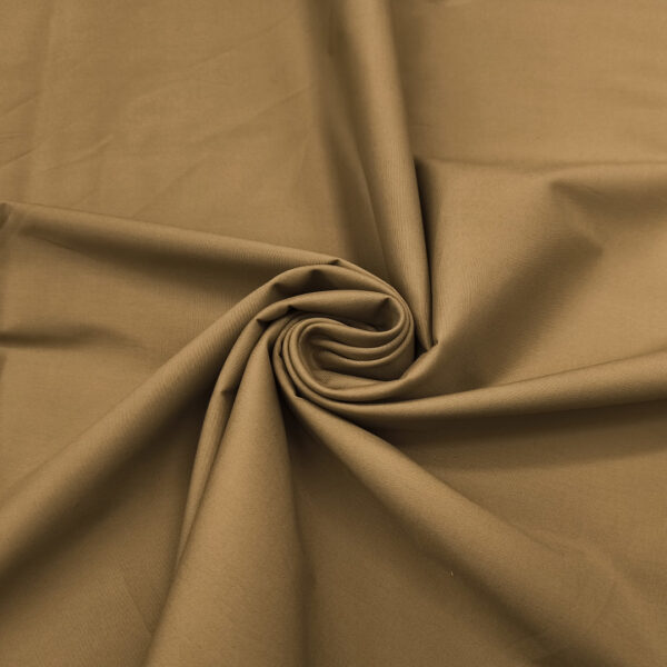 Tessuto Popeline di cotone in tinta unita verde militare